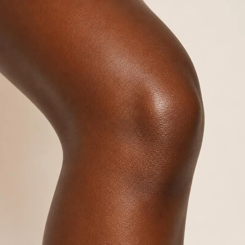 Knees, moisturised skin illustration